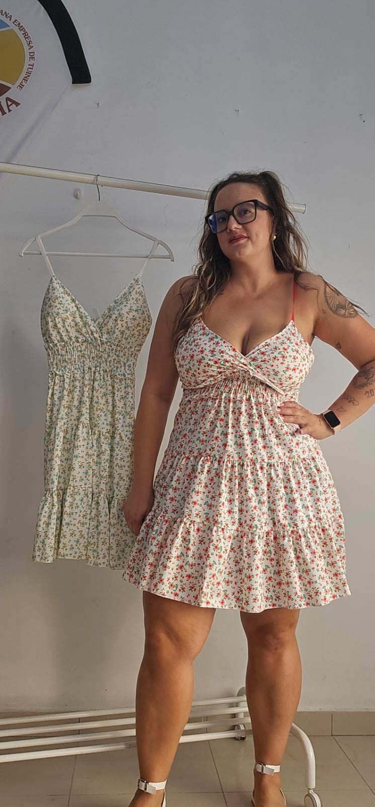Vestido flores azul