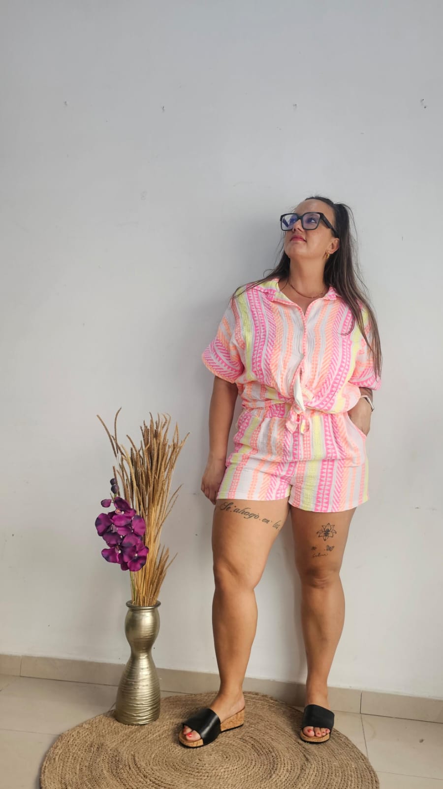 conjunto fluor blanco