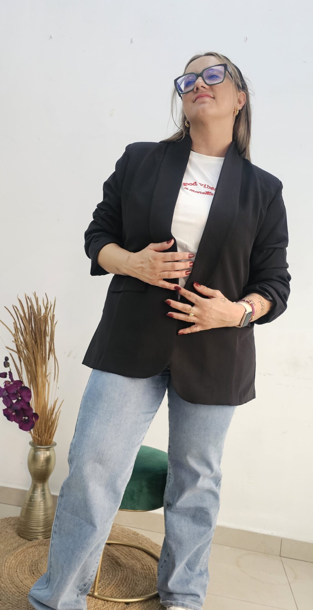 Blazer curvy negra