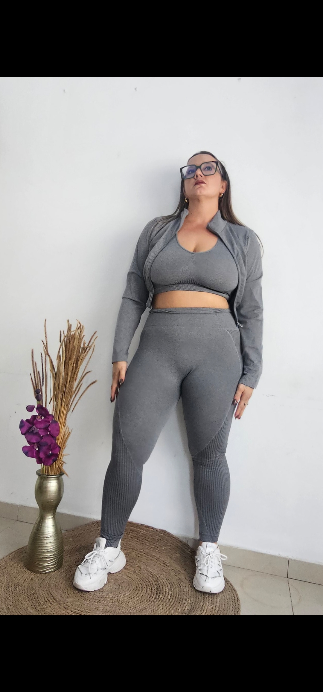 Conjunto 3 piezas gris