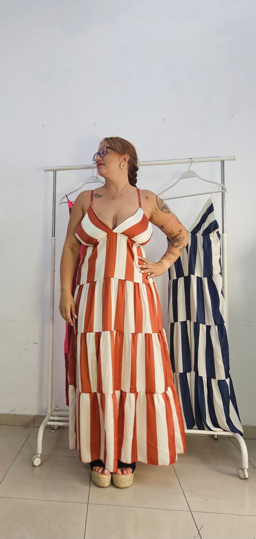 Vestido triana teja