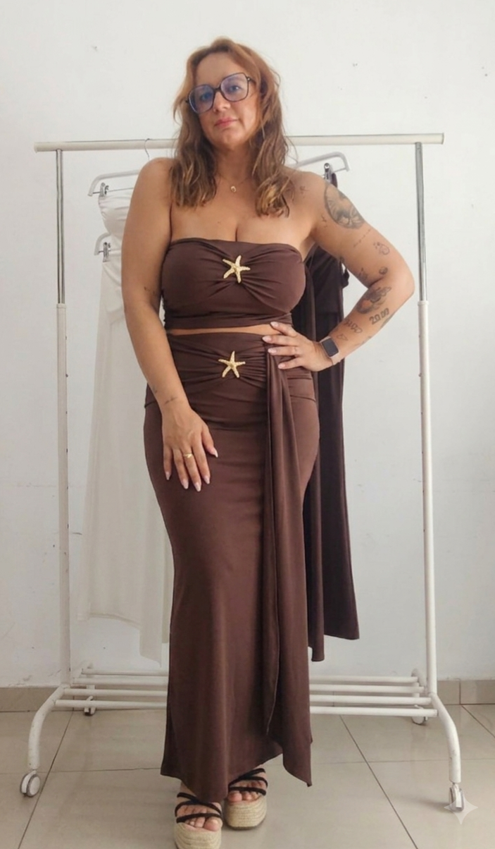 Conjunto estrella marrón