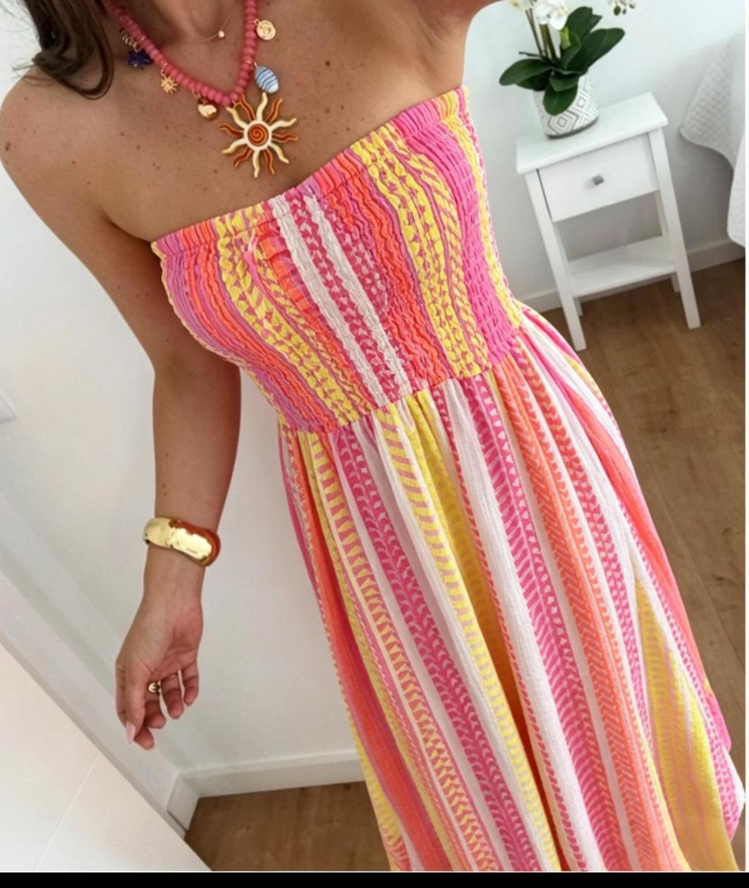 Vestido fluor naranja