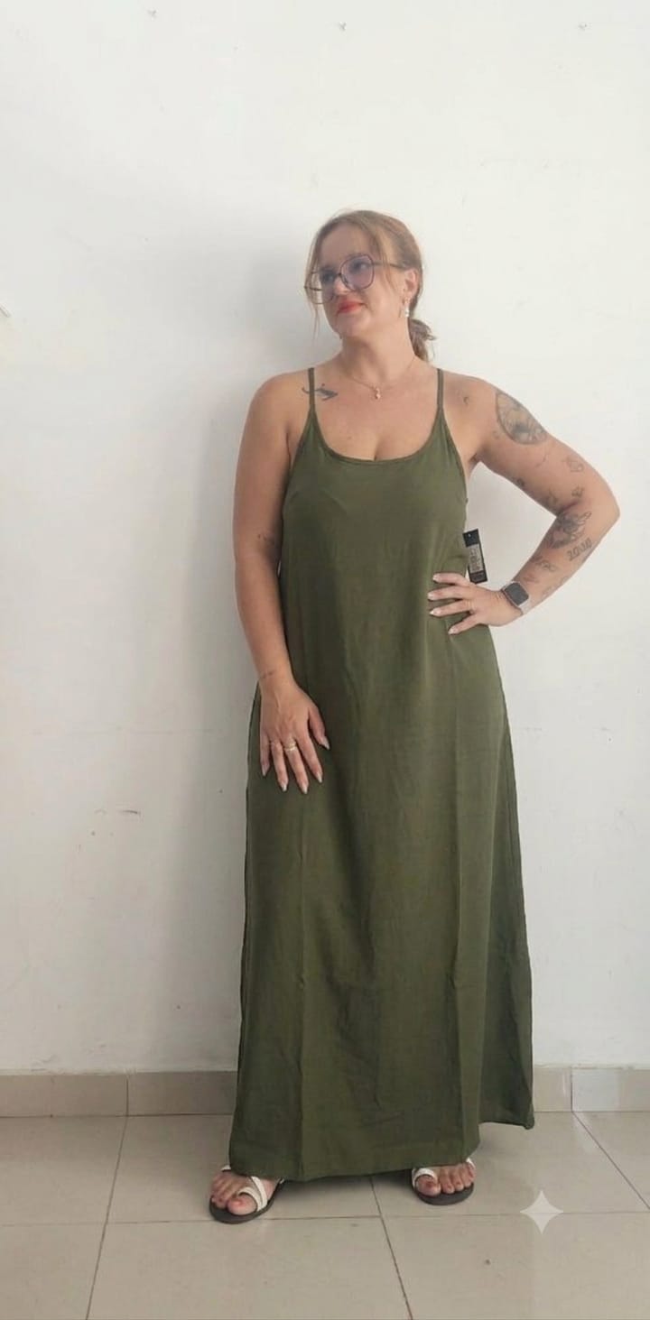 Vestido verde kaki