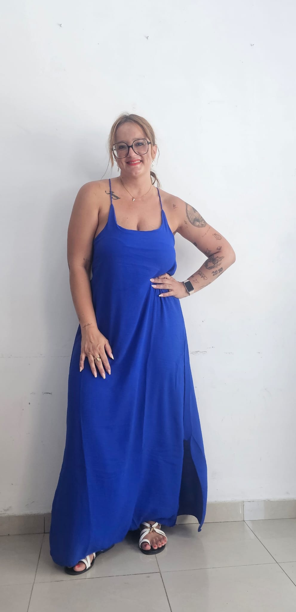 Vestido azul electrico