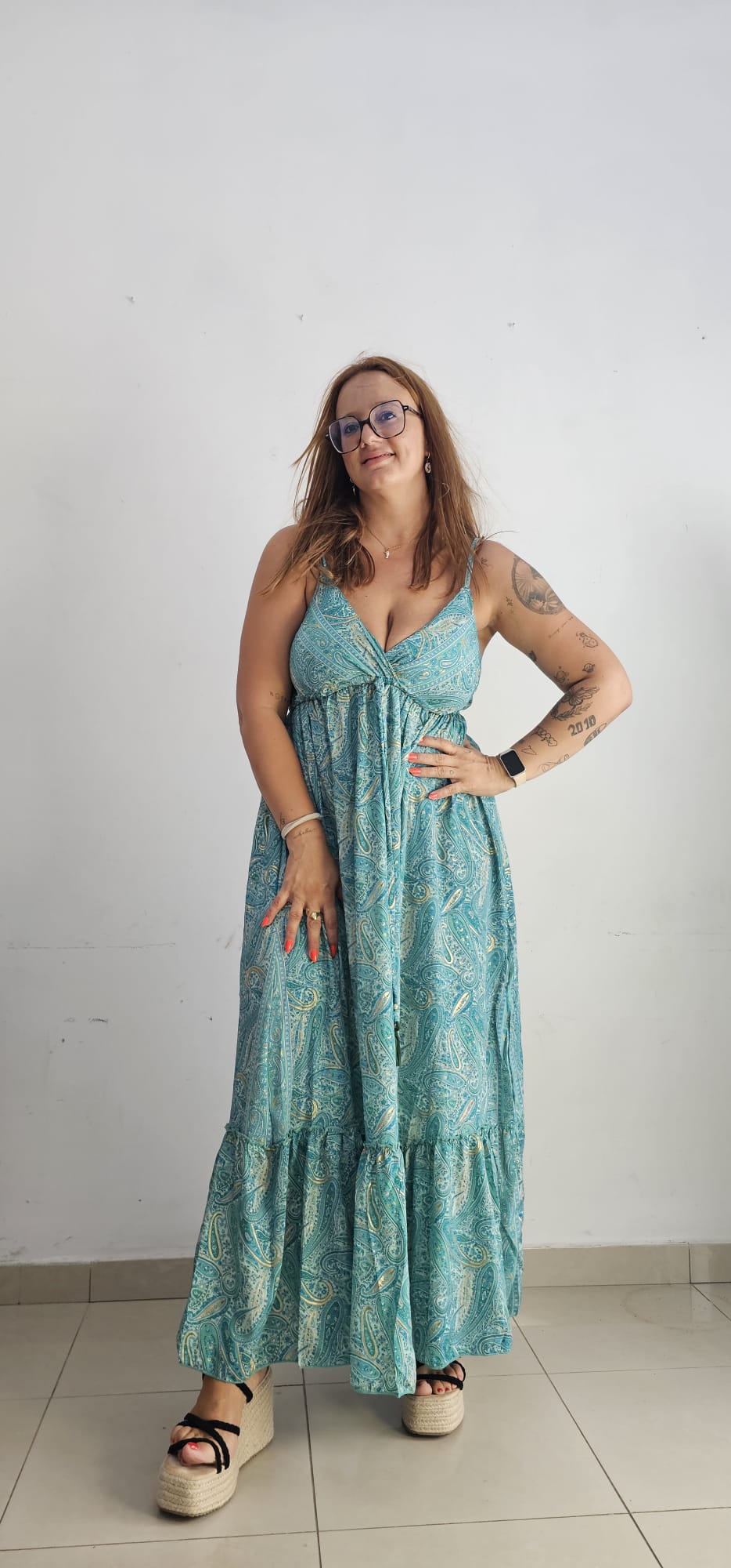 Vestido hindú turquesa