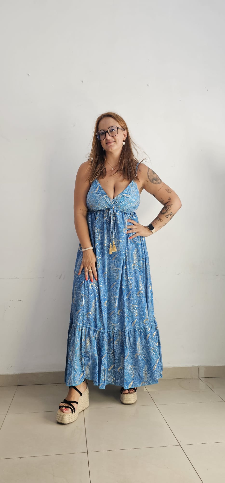 Vestido Hindú azul