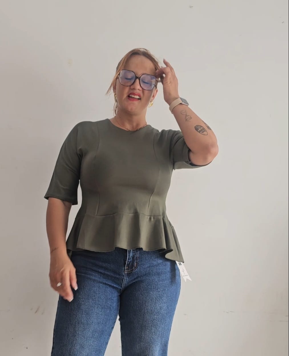 Top Zara verde