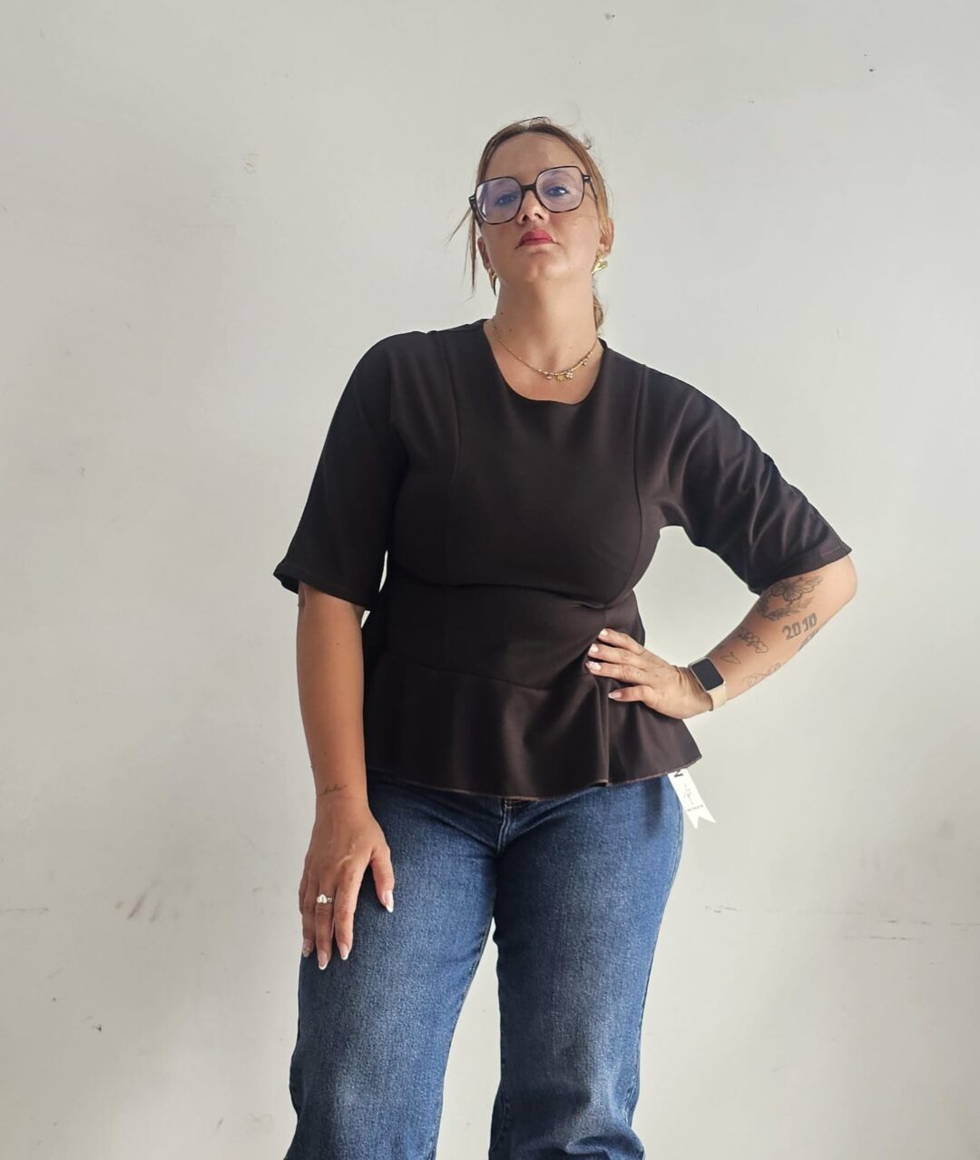 Top zara marron