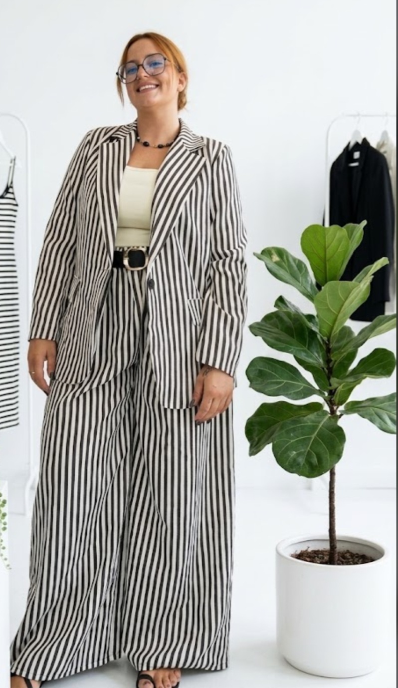 Conjunto blazer marron